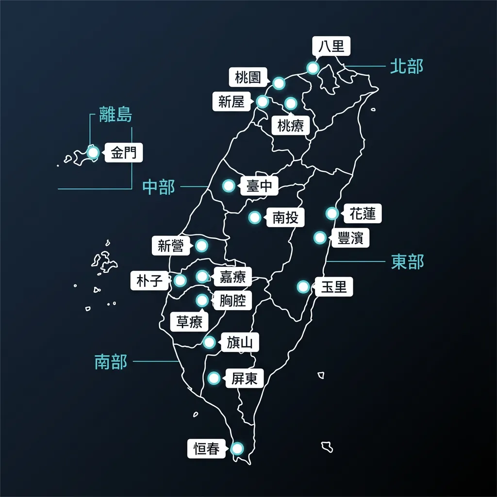 部立醫院分佈地圖